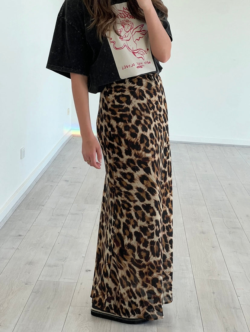 Zali Leopard Print Skirt