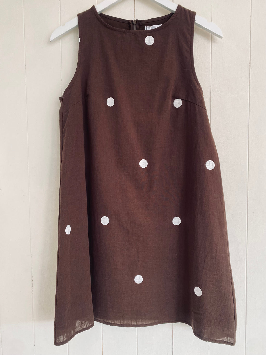 Shift Dress Chocolate Polka Dots