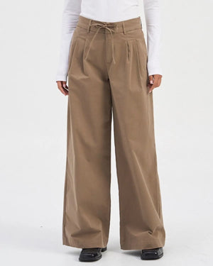 Liana High Waisted Pants - Walnut