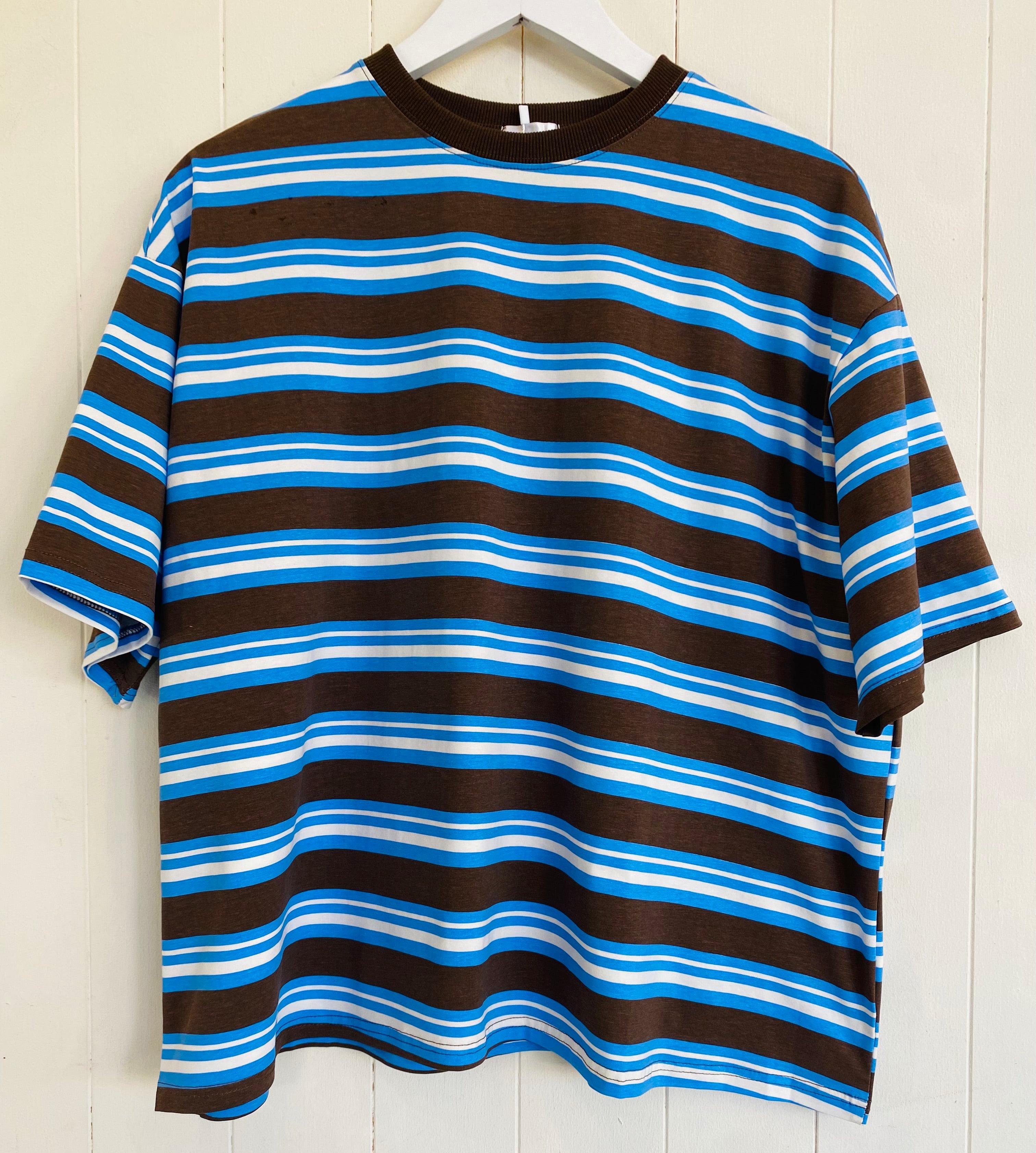 Choc/Blue Stripe T-Shirt