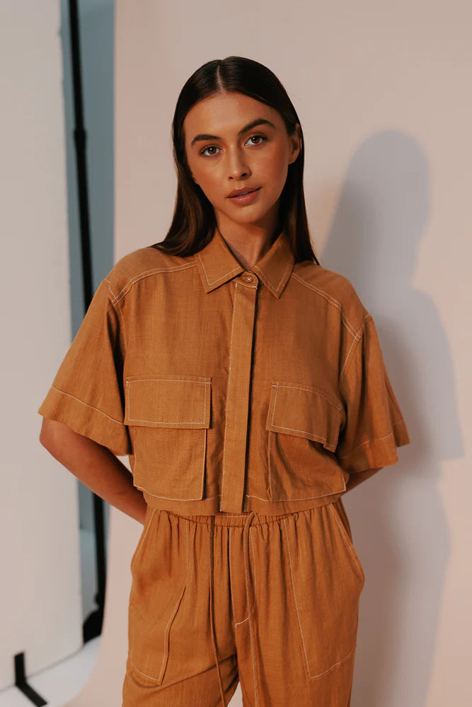 Zella Dali Shirt - Caramel