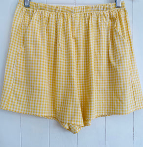 Yellow Gingham Shorts