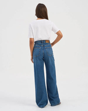 Hope Wide Leg Jeans - Medium Blue Denim