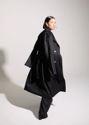 Bisk The Label Avalon Contrast Stitch Trench