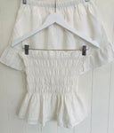 White Ruffle Tube/Short Set White