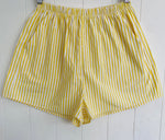 Yellow & White Thin Stripe Shorts