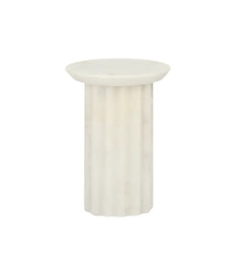 Marble Candle Plinth  White