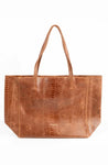 Maison Fanli Rectangle Tote - Camel Snake Skin