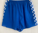 Blue Shorts With Wave Detail