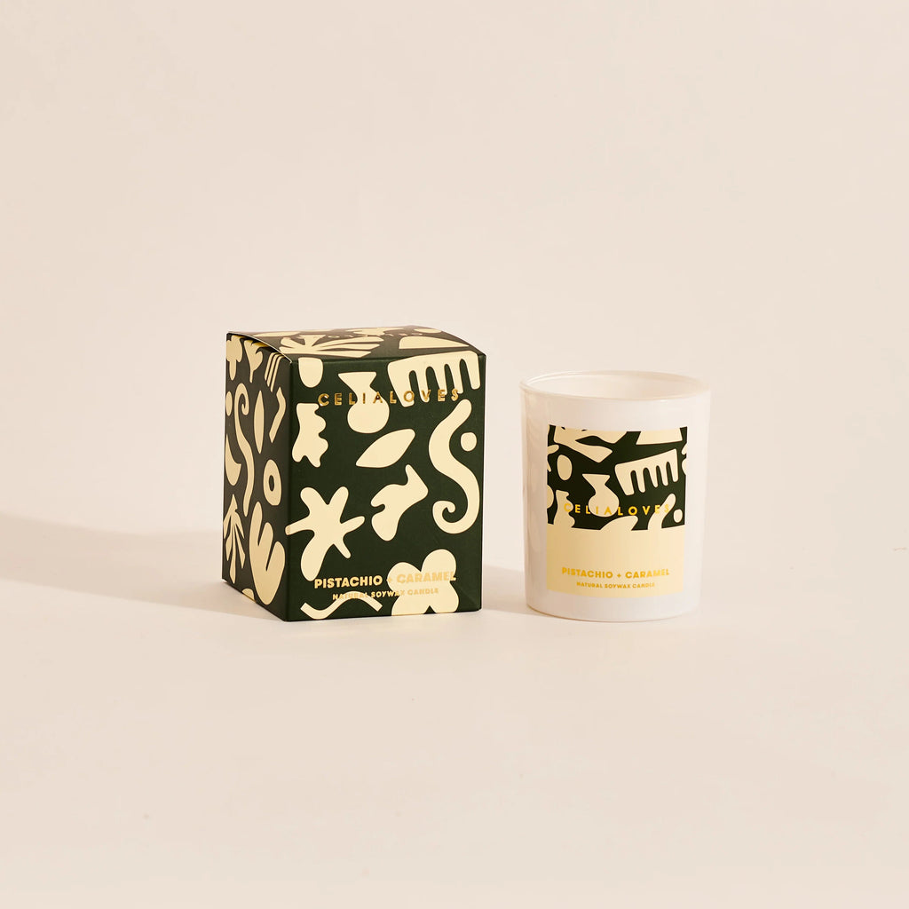 Celia Loves 80hr Candle - Pistachio & Caramel