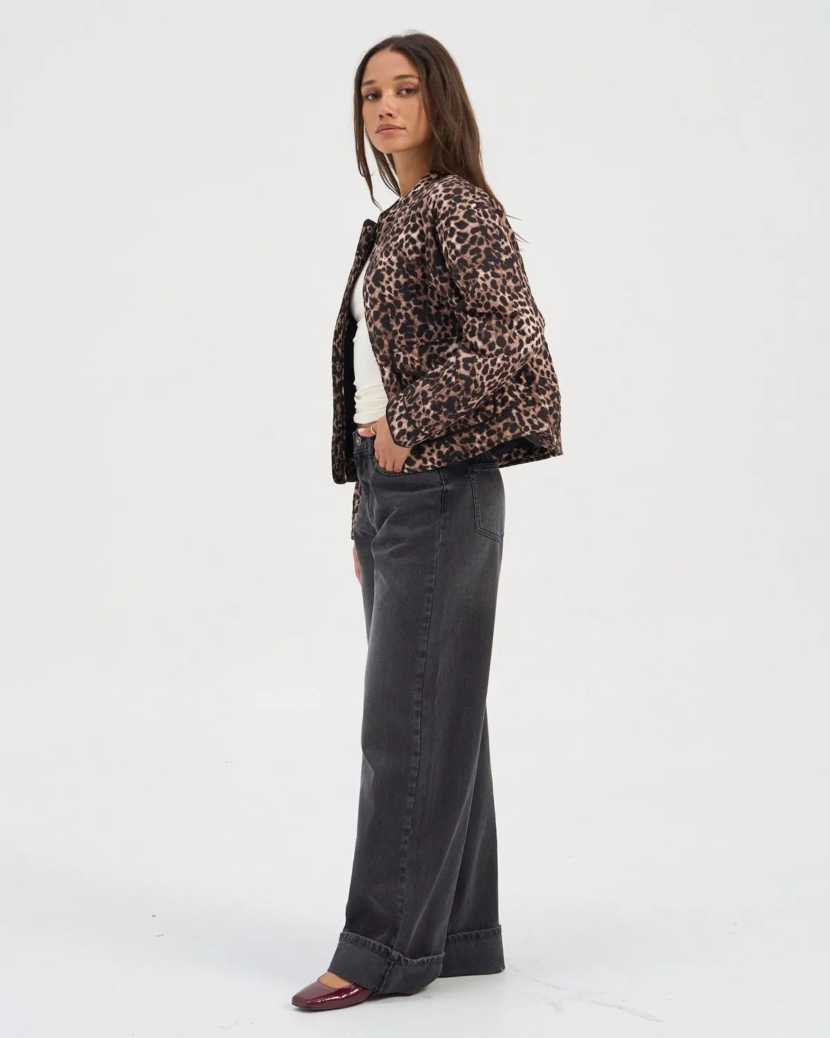 Hallie Quilted Jacket - Leopard