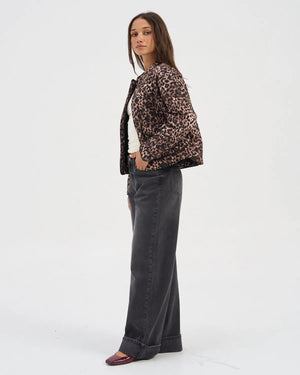 Hallie Quilted Jacket - Leopard