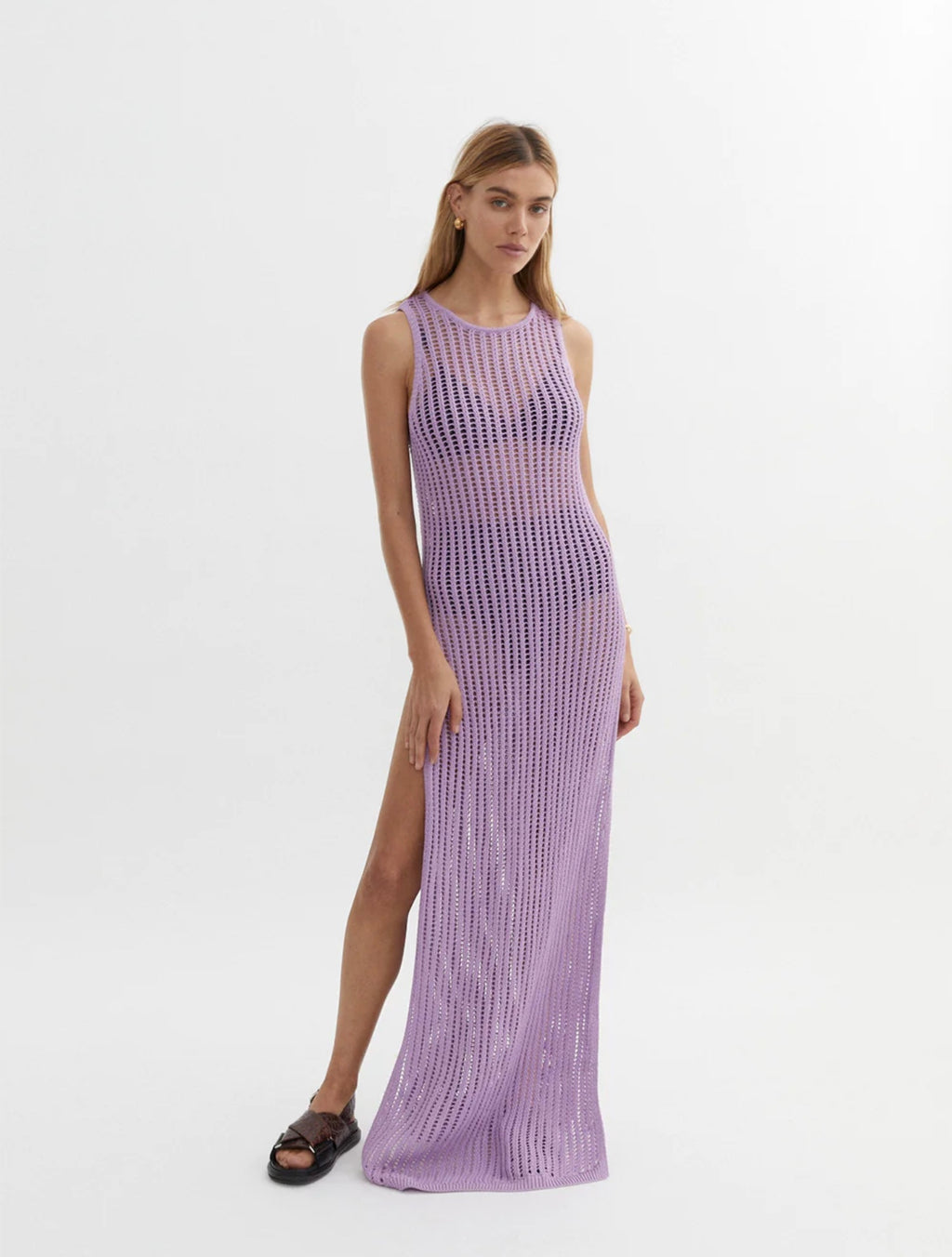 Blanca Mona Knit Dress in Purple