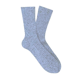 KLUE Silk & Wool Dust Star Socks - Sky Blue
