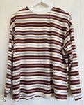 Creme/Brown/Blue Stripe Long Sleeve Jersey