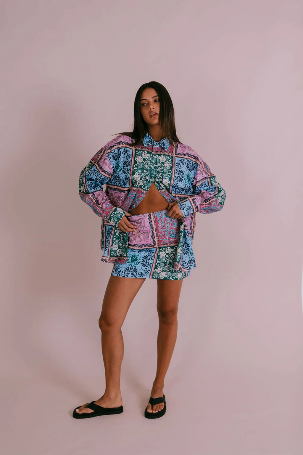 Zella Sylvia Shirt- Paisley Tile