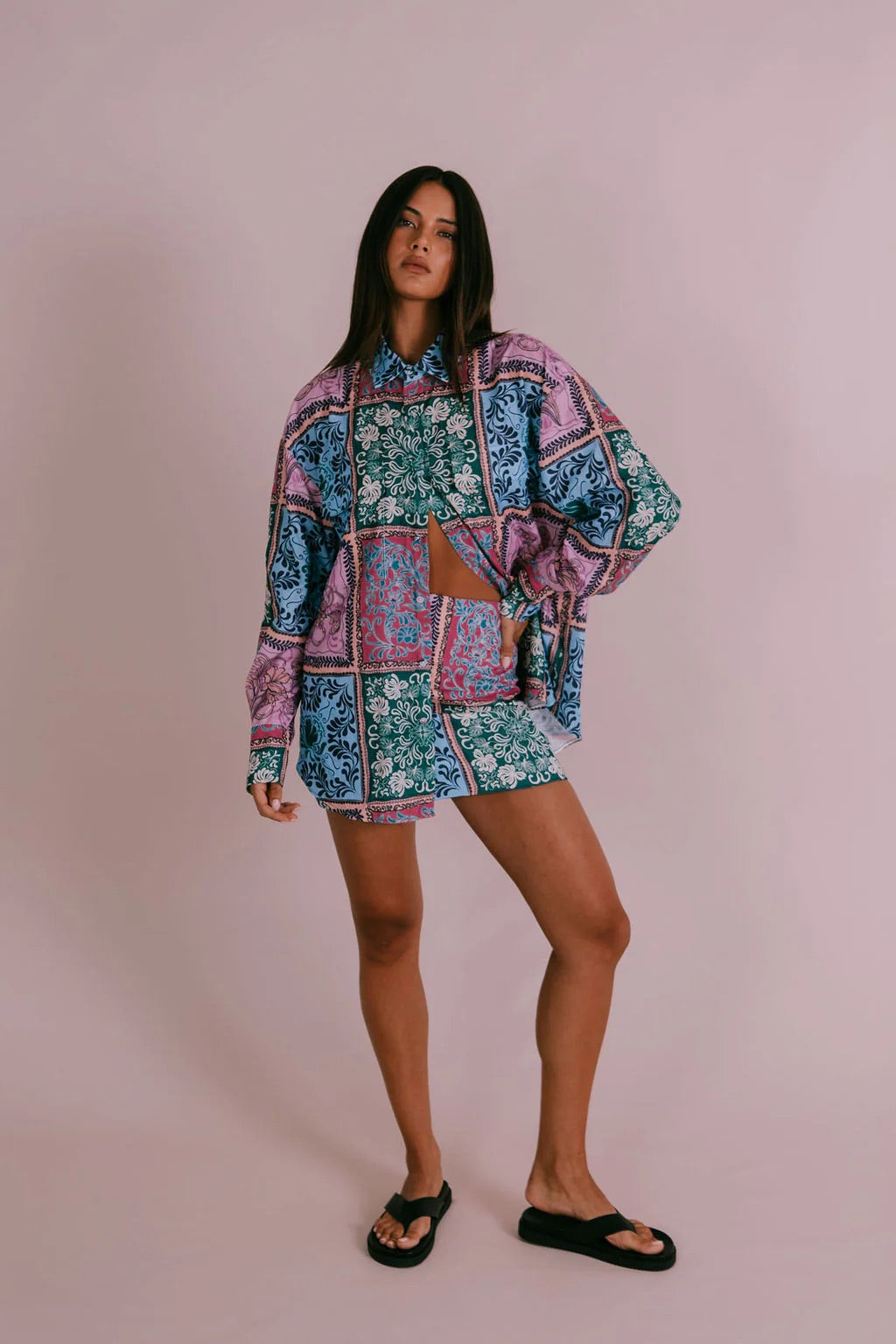 Zella Sylvia Shirt- Paisley Tile