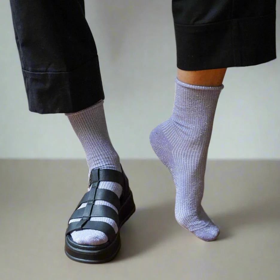 KLUE Glitter Lurex Socks - Lilac