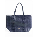 Maison Fanli Rectangle Tote - Navy Snake Skin