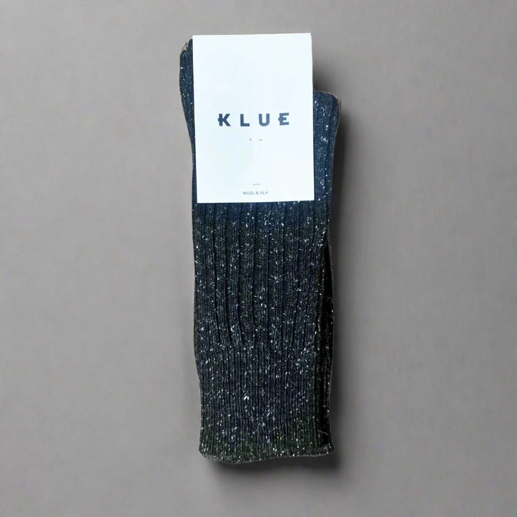 KLUE Silk & Wool Dust Star Socks - Black