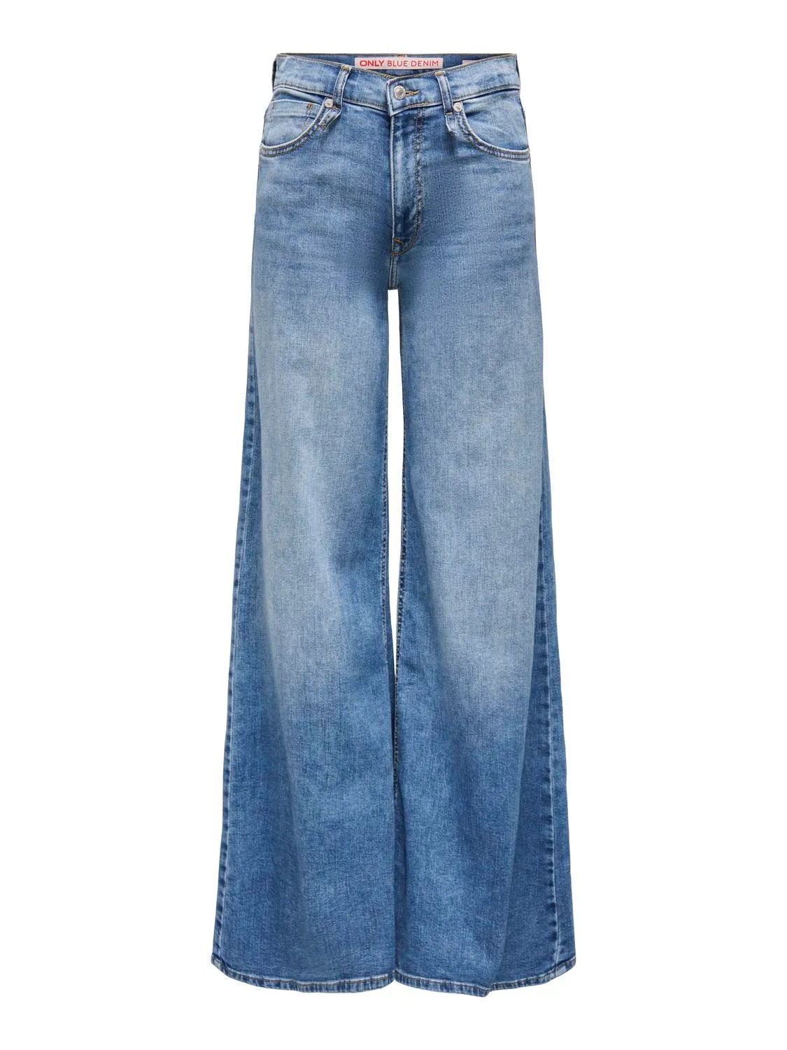 California Wide Leg Jeans - Medium Blue Denim