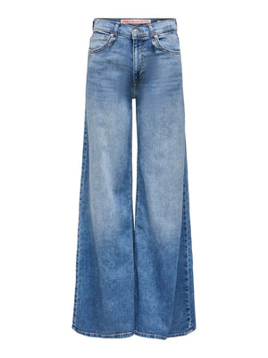California Wide Leg Jeans - Medium Blue Denim