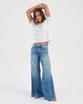 California Wide Leg Jeans - Medium Blue Denim
