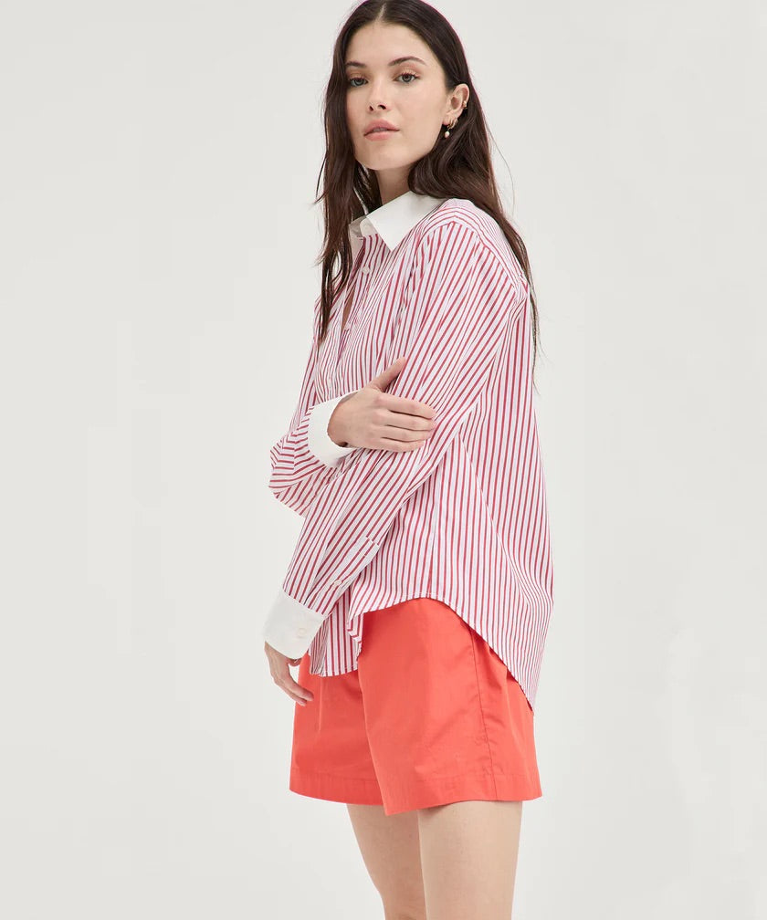 Cotton Shirt - Red Stripe