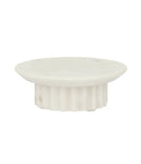 Marble Candle Plate White