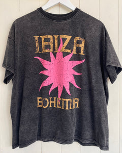 Ibiza Bohemia T-Shirt Black Acid Wash