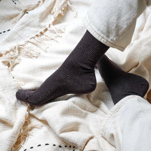 KLUE Glitter Lurex Socks - Chocolate Dark Brown