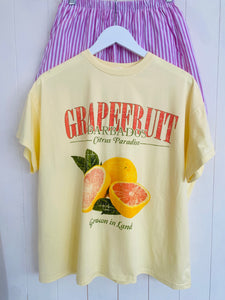 Grapefruit Barbados Gingham T-Shirt/Short Set