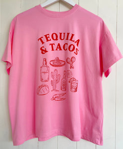 Tequila & Tacos T-Shirt Pink