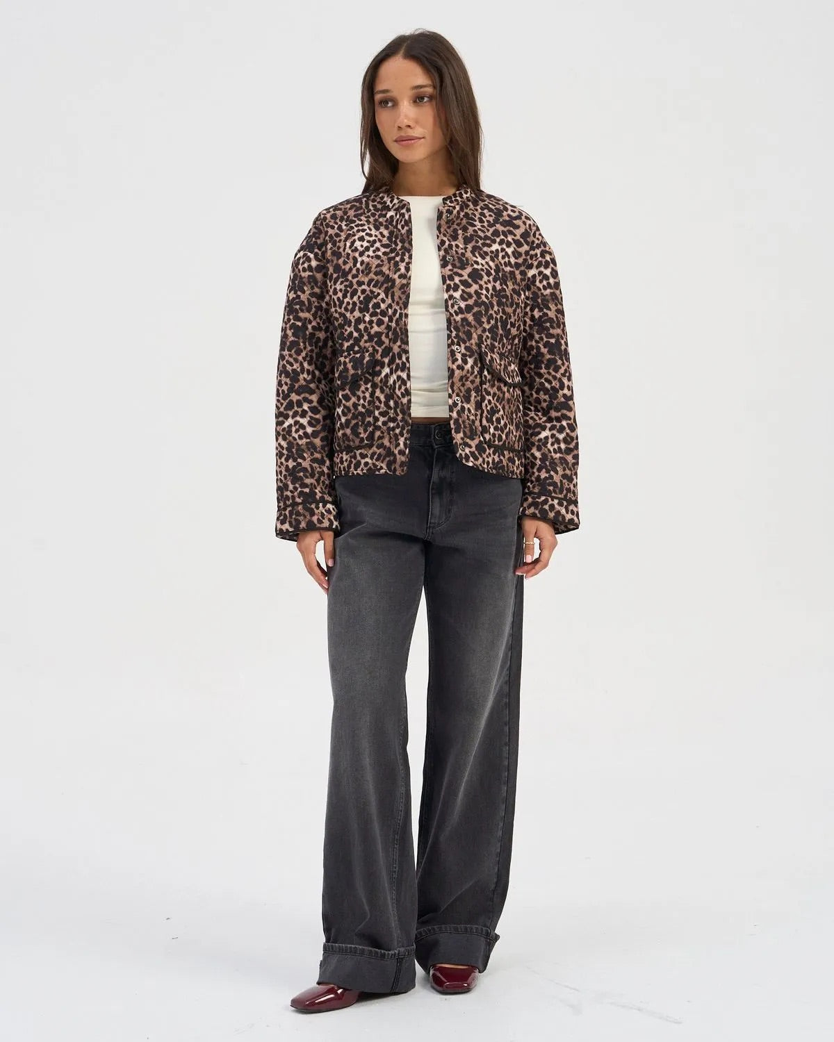 Hallie Quilted Jacket - Leopard
