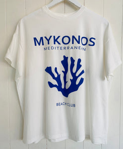 Mykkonos Mediterranean Beach Club T-Shirt White