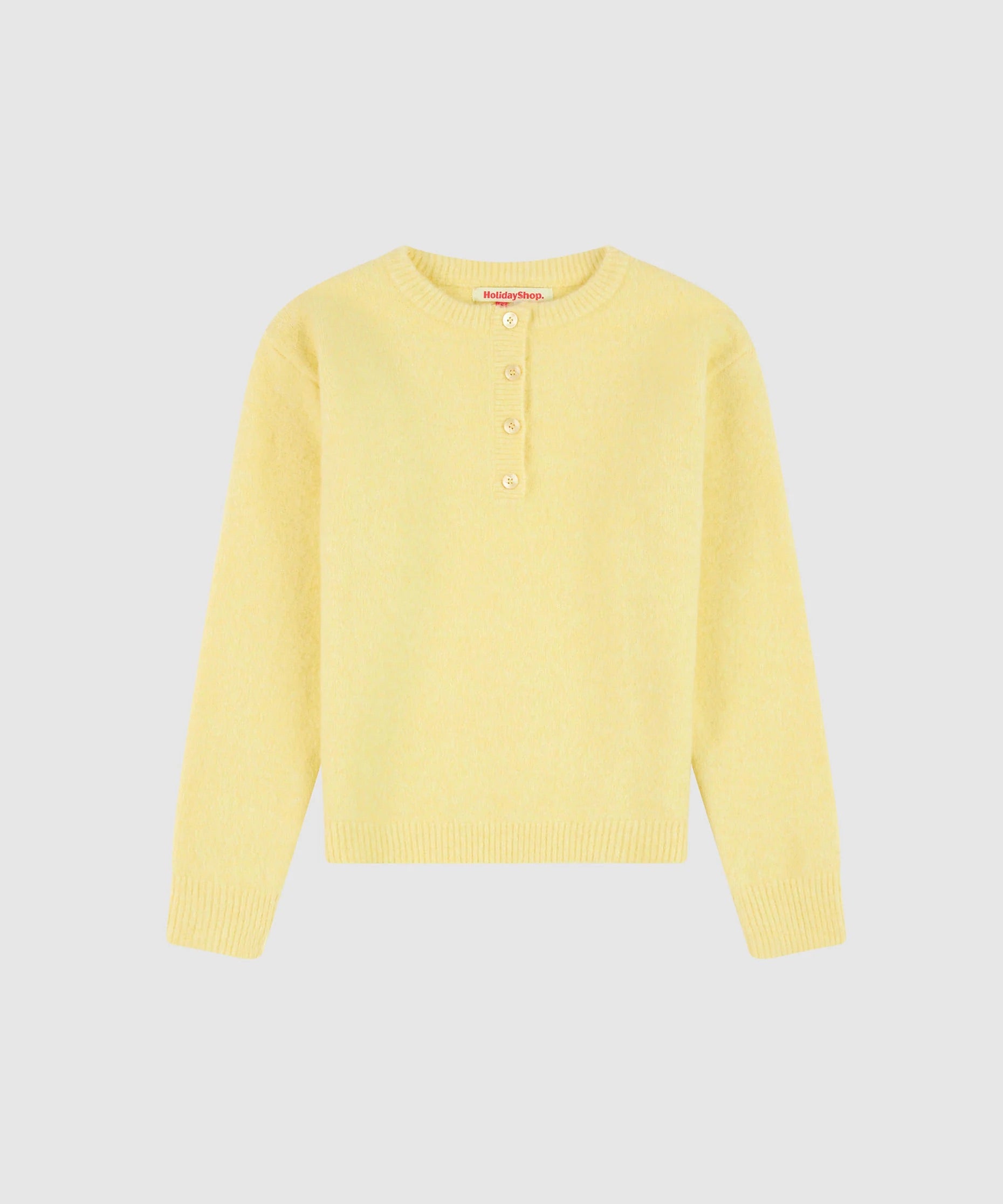 Buttoned Knit - Lemon
