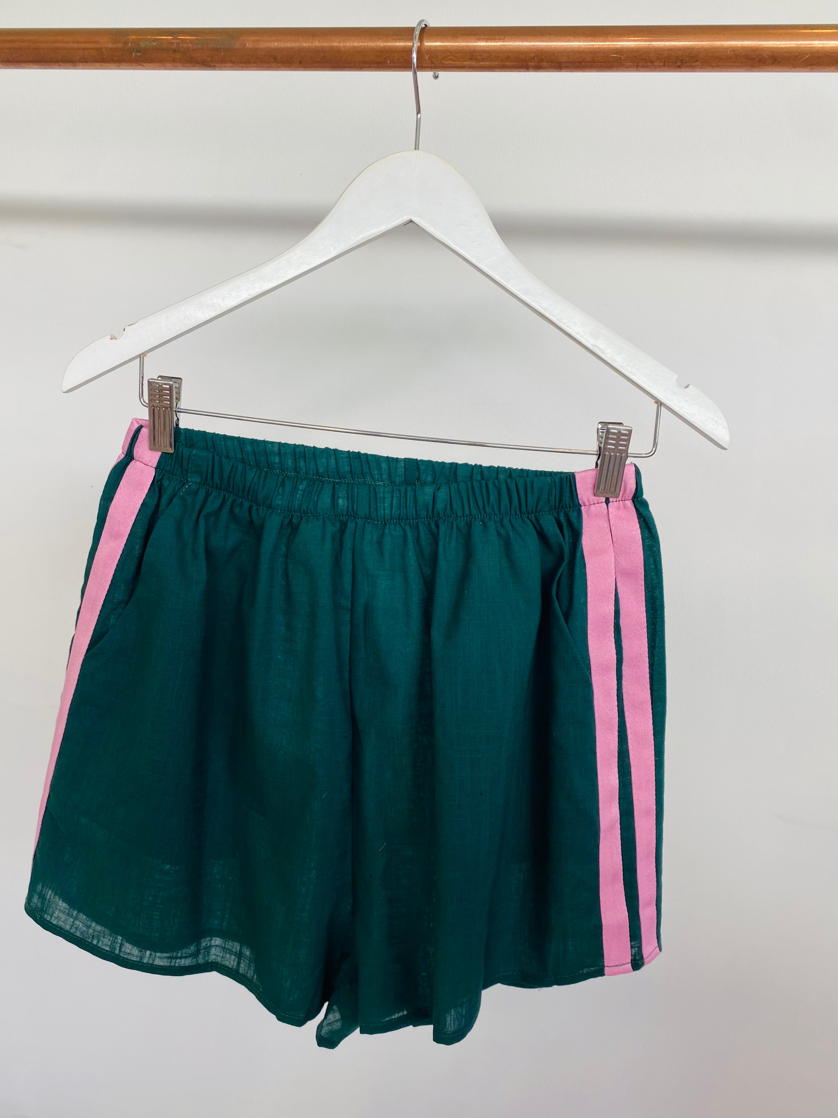 Matcha Green/Pink Racer Short Set