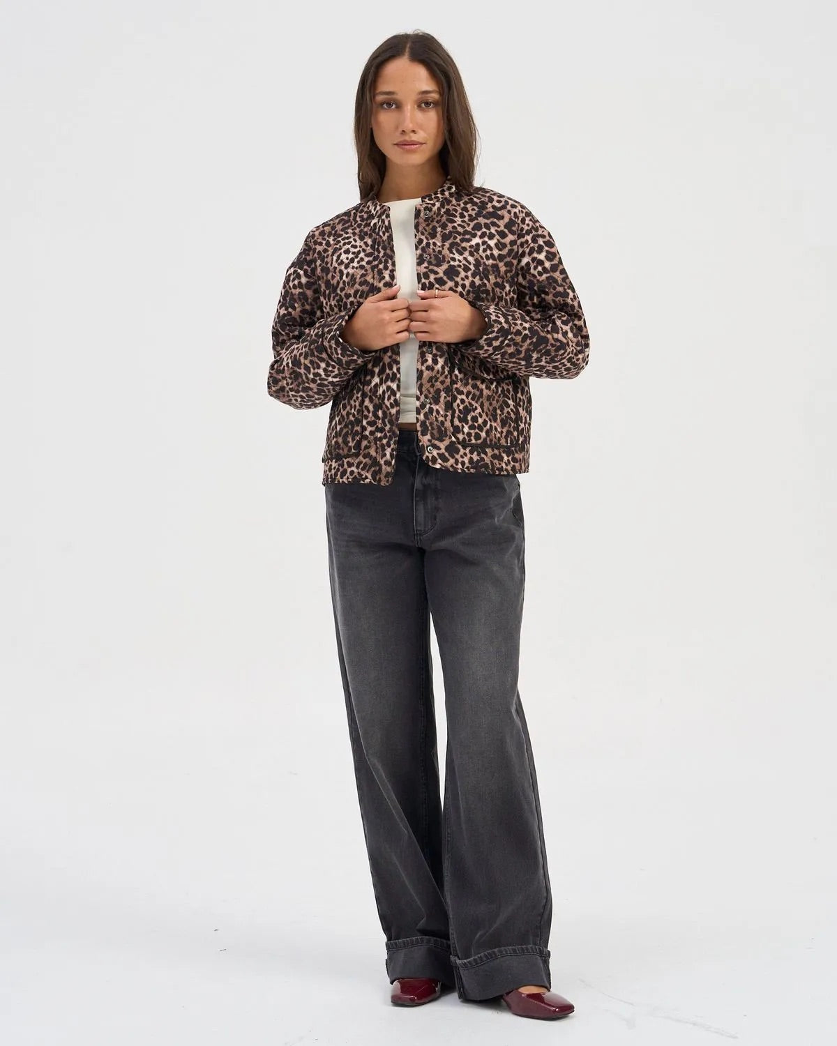 Hallie Quilted Jacket - Leopard