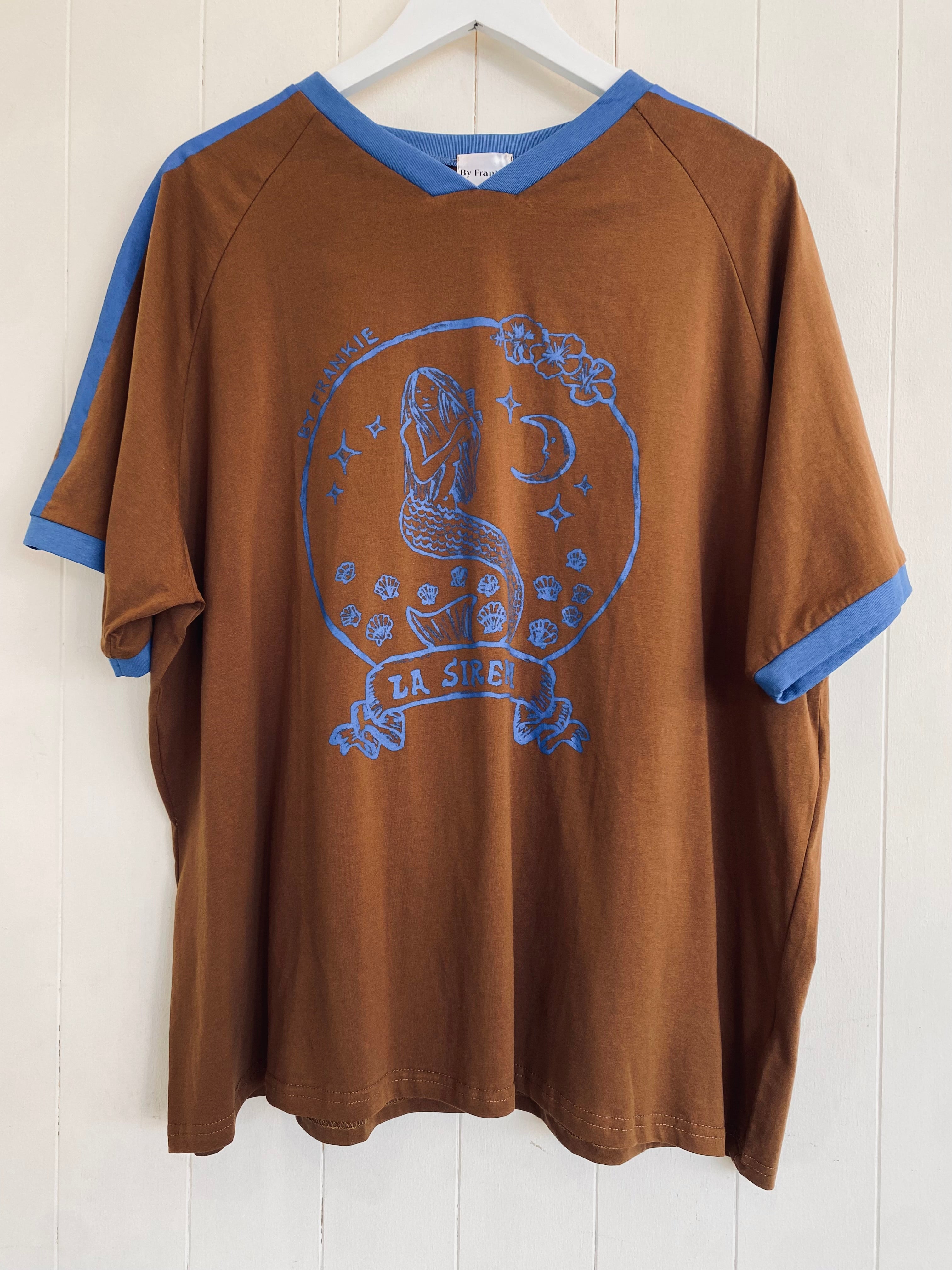 La Sirena Jersey Tee Chocolate/Blue