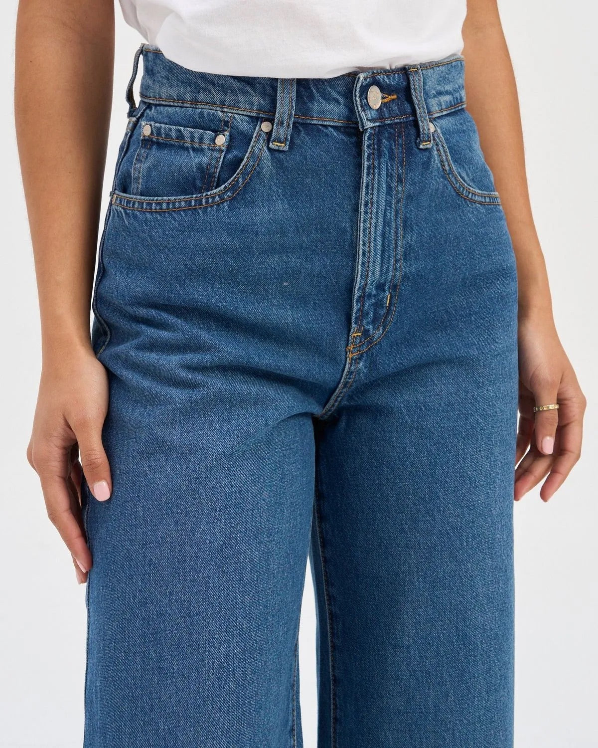 Hope Wide Leg Jeans - Medium Blue Denim