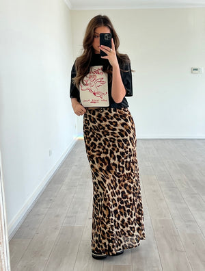 Zali Leopard Print Skirt