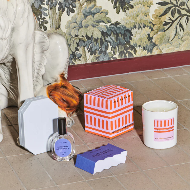 Celia Loves 80hr Candle - Blue Amber & Cedarwood