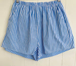 Blue & White Thin Stripe Shorts