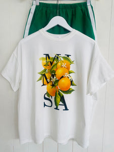 Mimosa T-Shirt/Short Set Green Racer