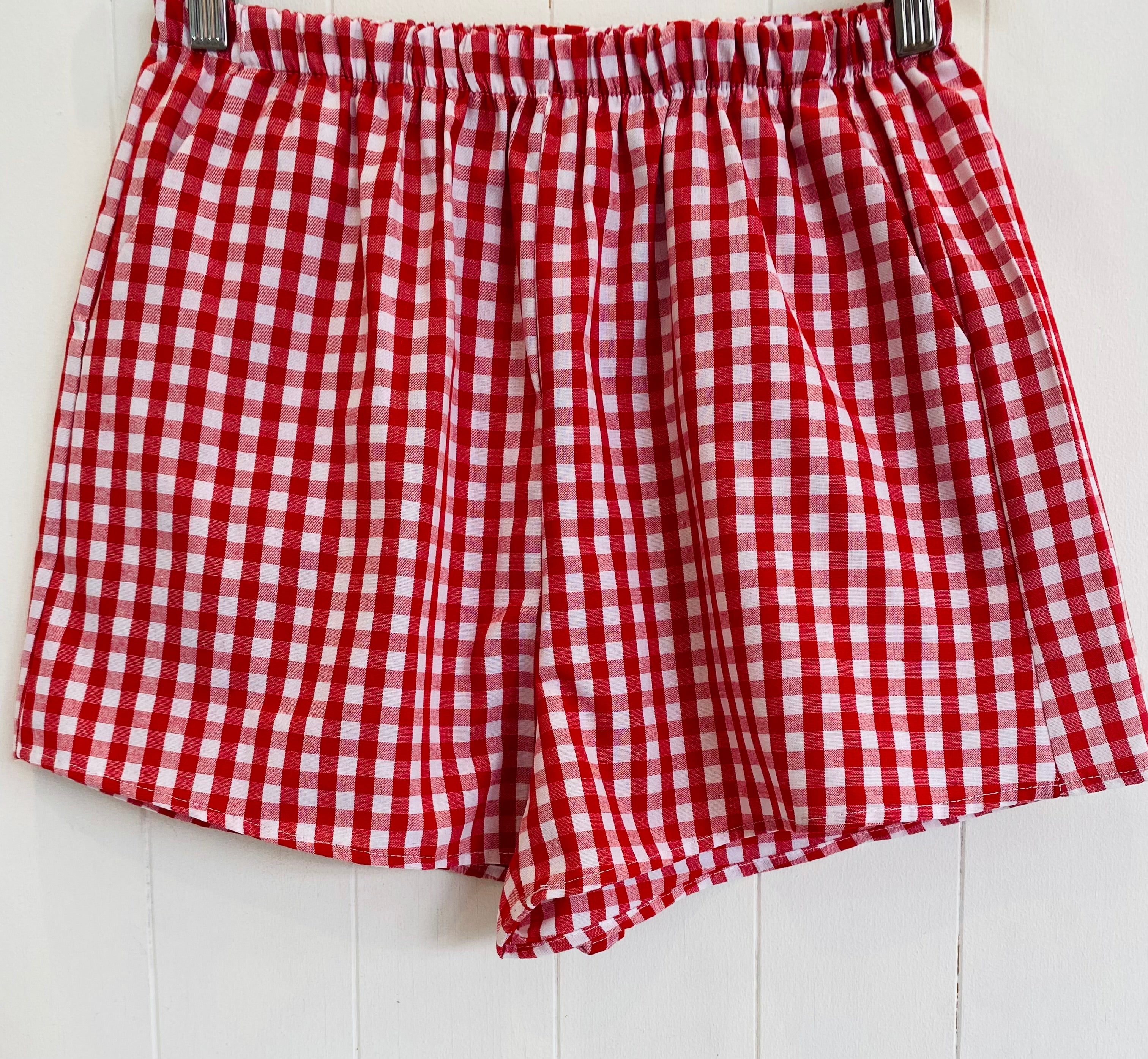 Red Gingham Shorts