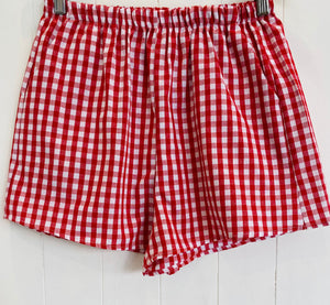 Red Gingham Shorts