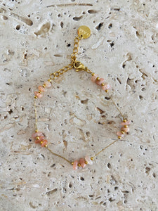 Semi Precious Chain Bracelet - Sunstone