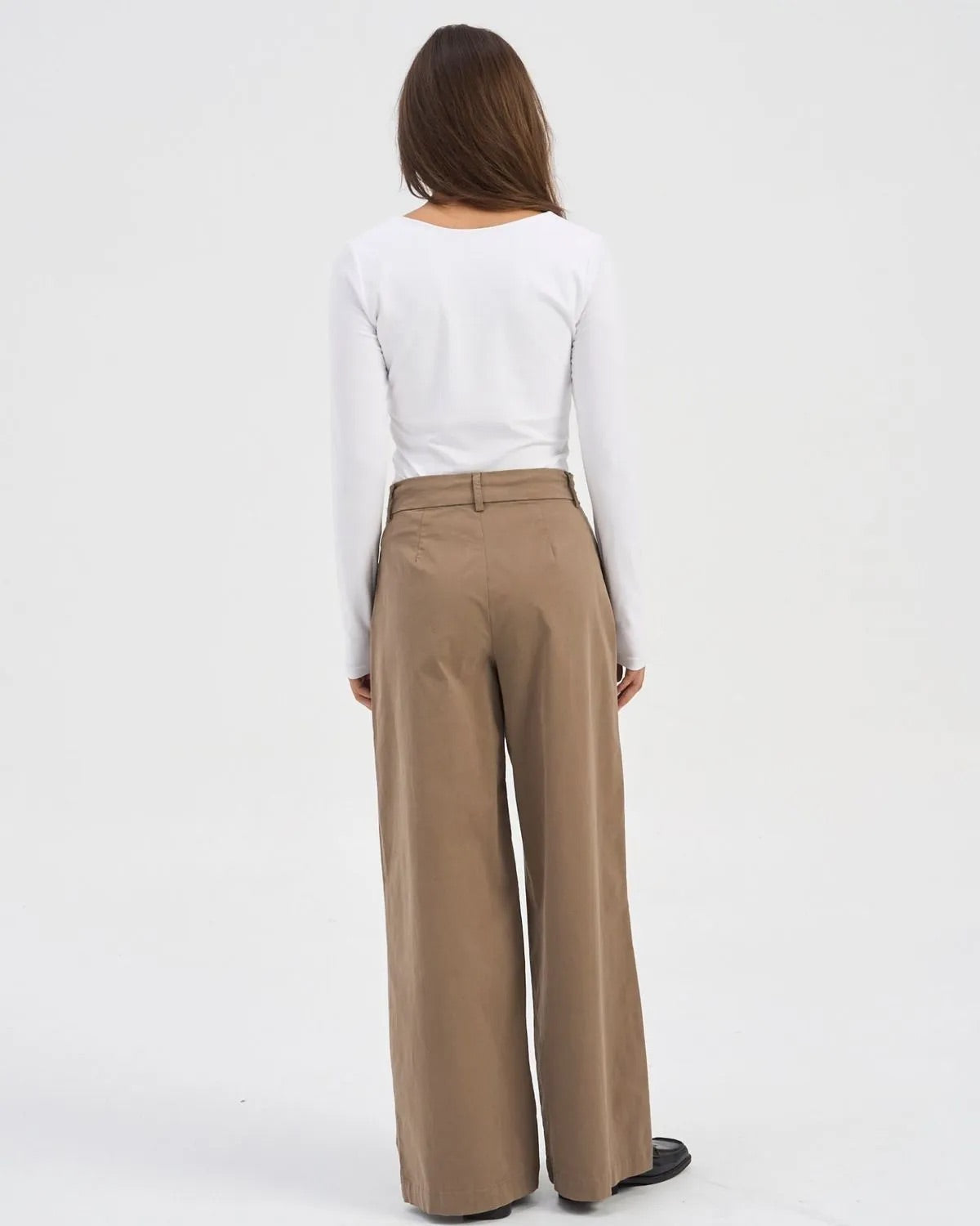 Liana High Waisted Pants - Walnut