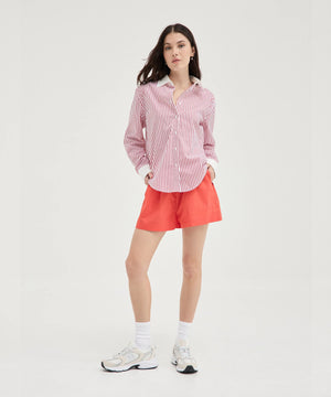 Cotton Shirt - Red Stripe
