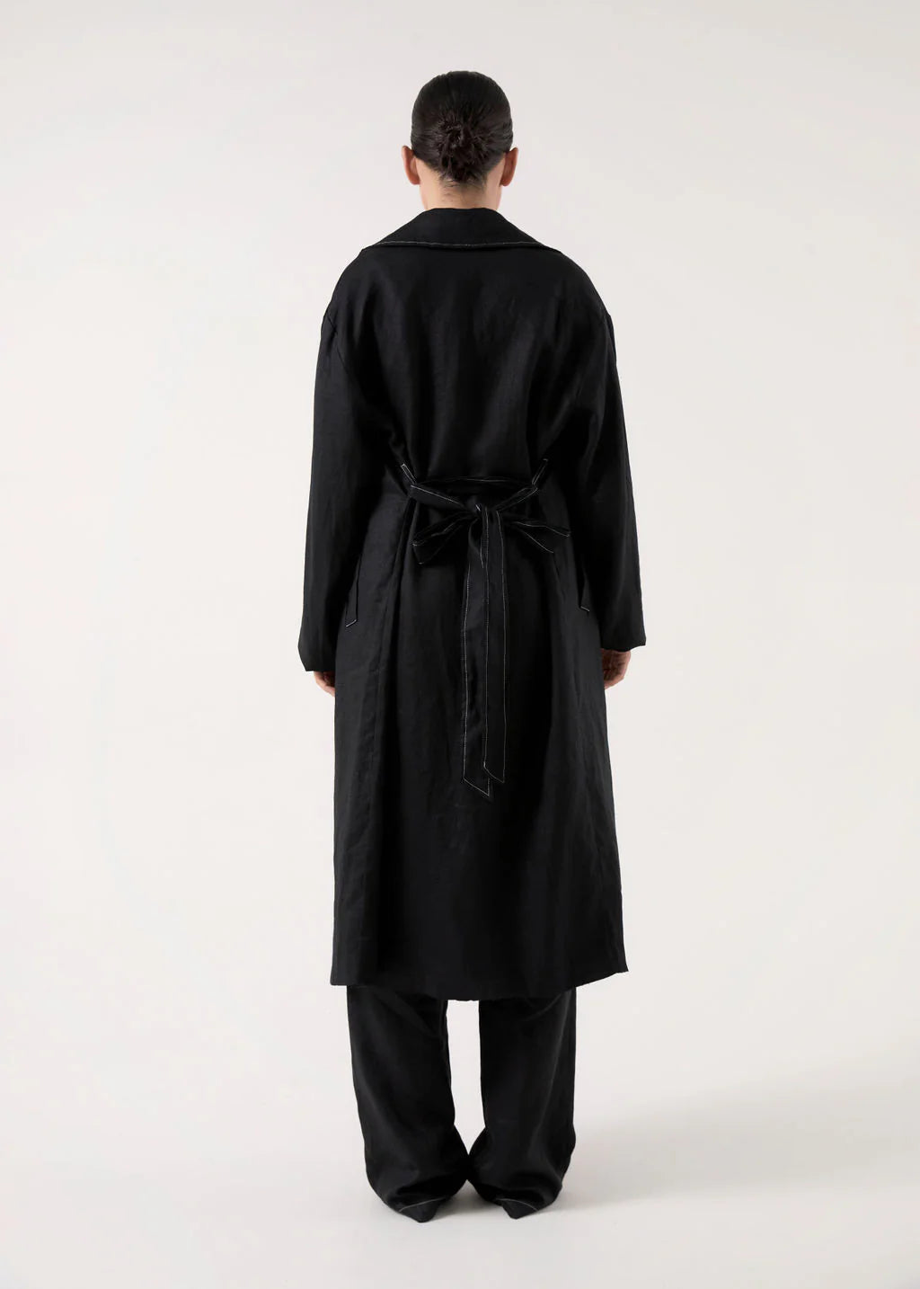 Bisk The Label Avalon Contrast Stitch Trench